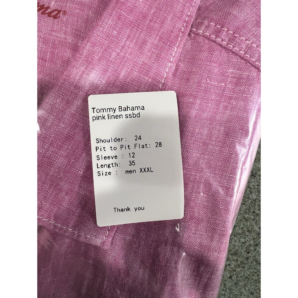 Tommy Bahama Men’s 3X Button Shirt Linen Summer Vacation Pink - Picture 11 of 11